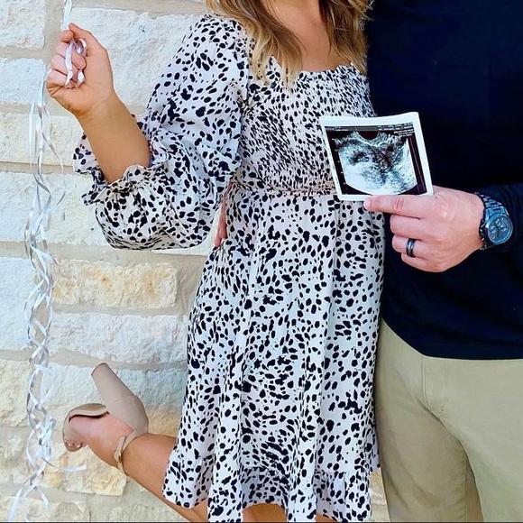 Black and Tan Animal Print Dress - Picture 3 of 3